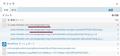 Jetpackのリファラ画面で気になるURLを発見したときのスクリーンショット（2017年当時）