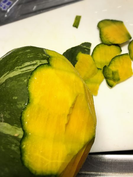 かぼちゃのスープ 皮
