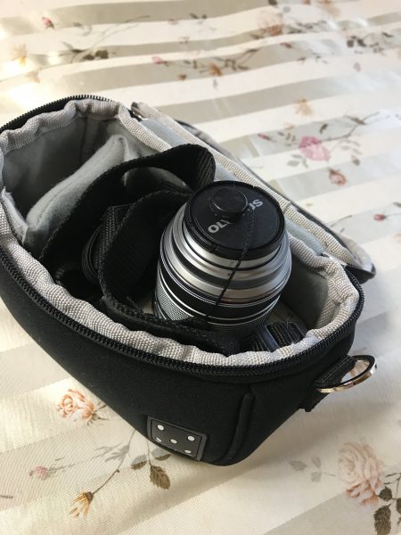 仕切りパッドを調整した様子