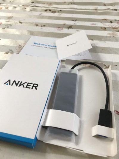 Anker USB3.0 ウルトラスリム 4ポートハブ 梱包