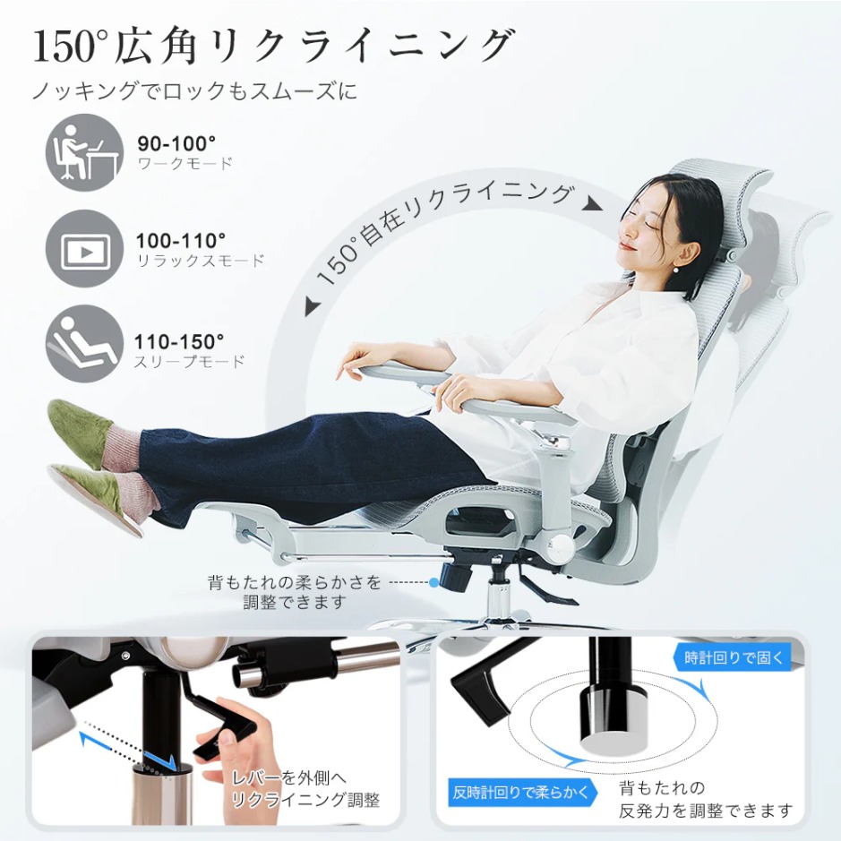 Aerlix N09オフィスチェア 使用2週間後の状態