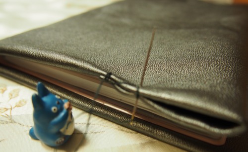 完成直前の手帳カバー