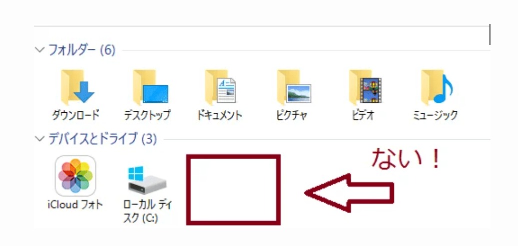 DVDデバイスがない