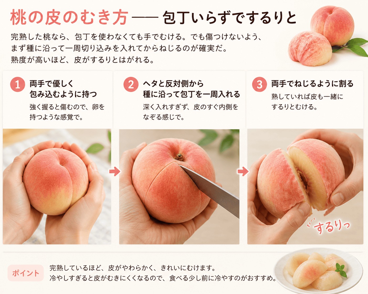 桃の皮のむき方