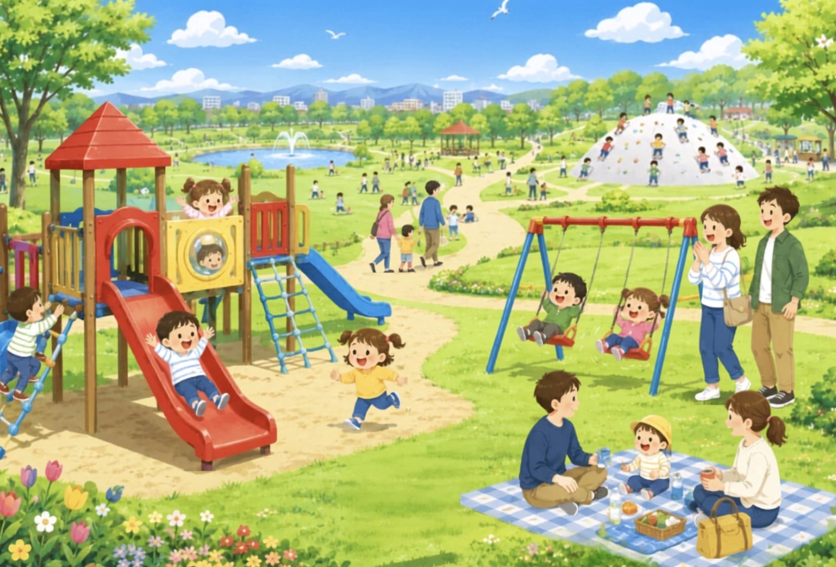 北播磨エリアの公園で遊ぶ2〜3歳児