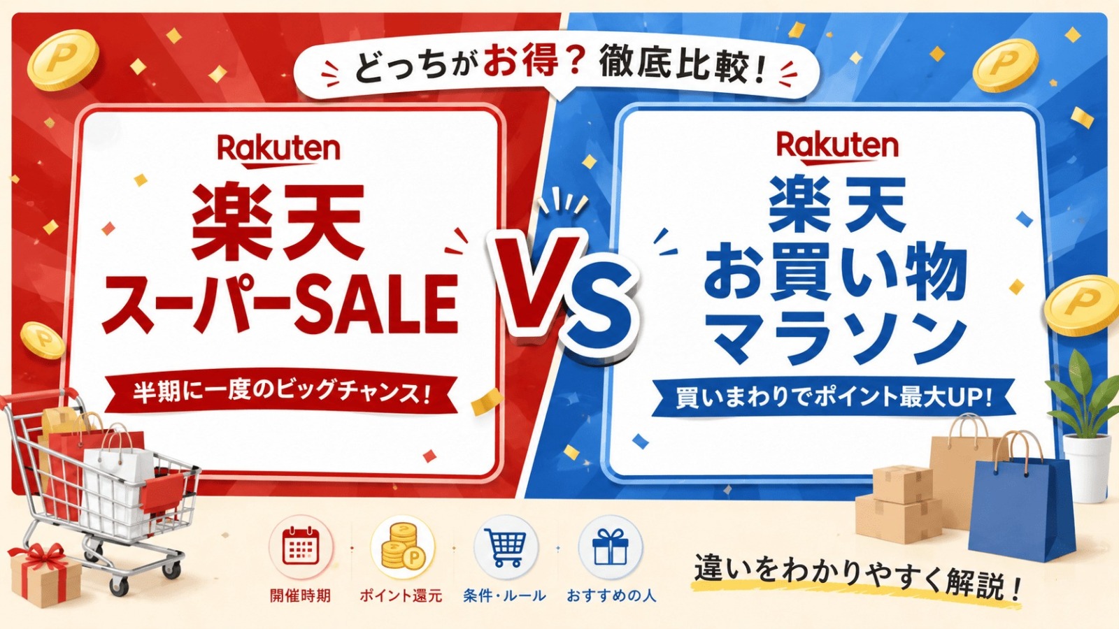 楽天スーパーSALEとお買い物マラソンの違い