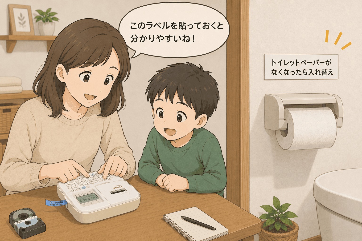 テプラ　使用例