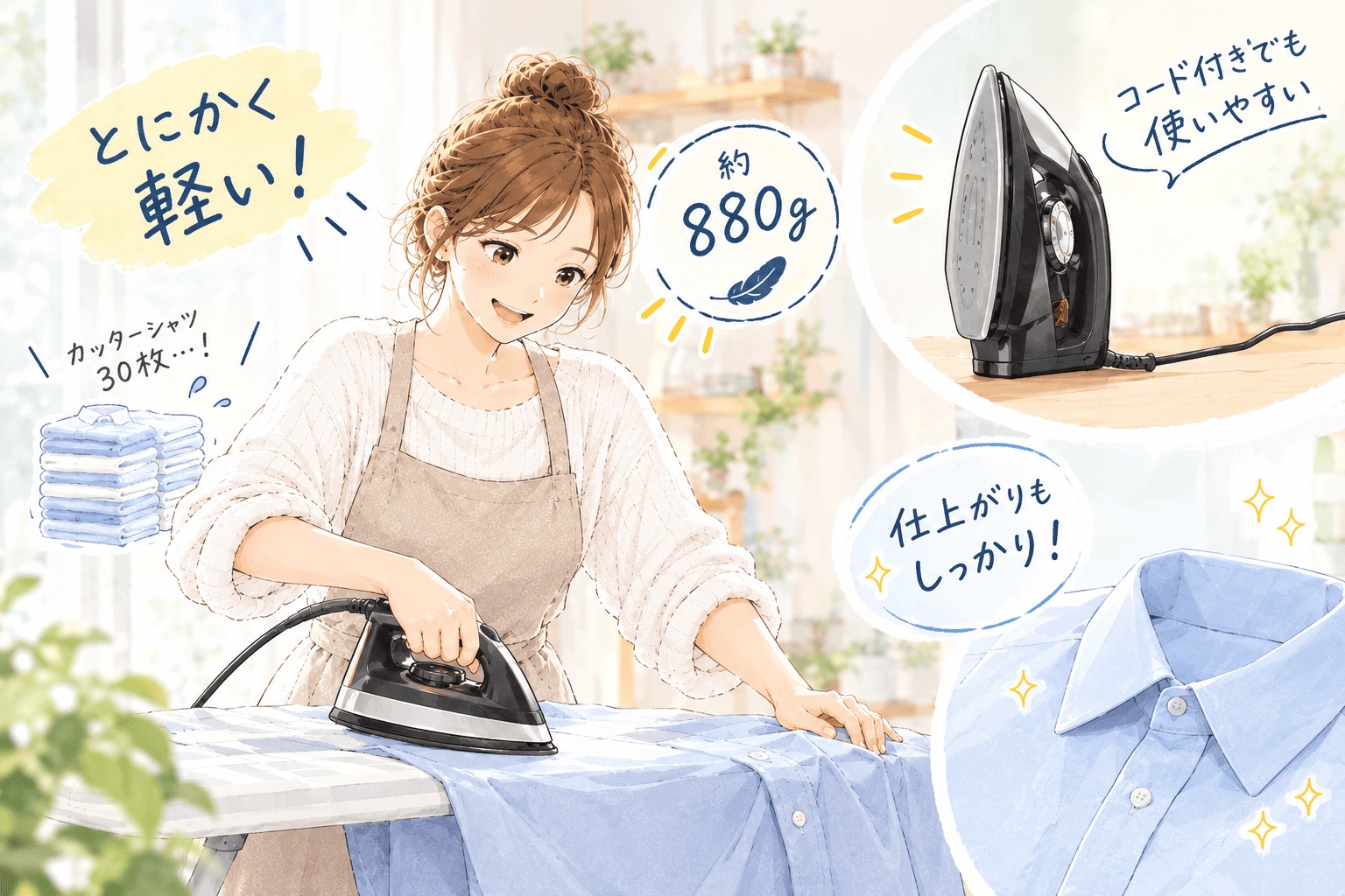 ドライアイロン　メリット