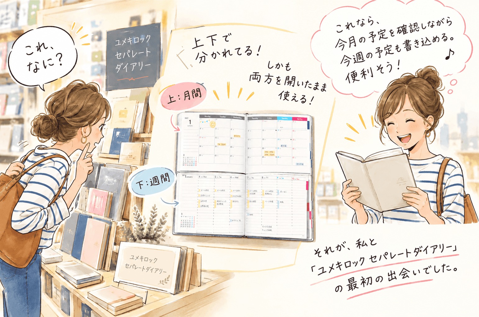 ユメキロックのセパレートダイアリー使いにくい