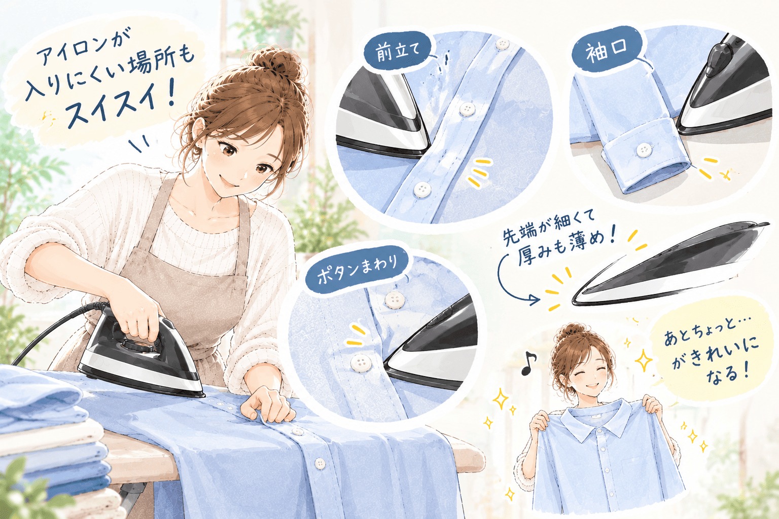 ドライアイロン　メリット