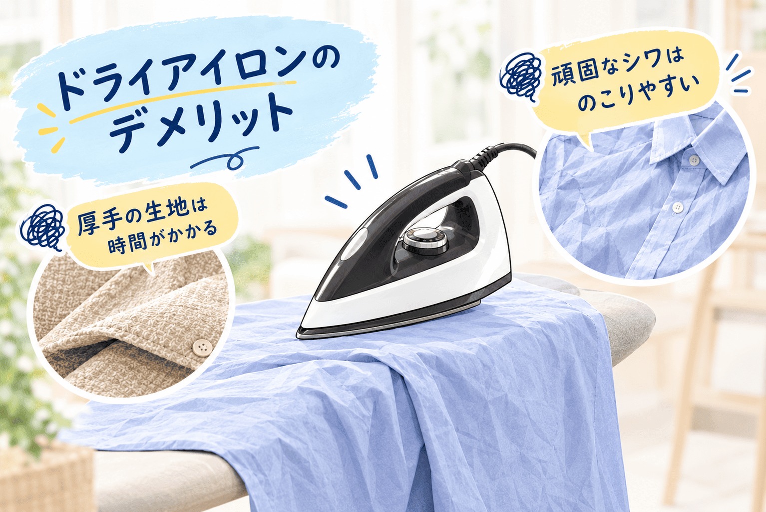 ドライアイロン　メリット